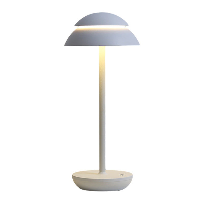 Cordless Double Dome LED Table Lamp Dimmable Touch Control Bedside Accent Light