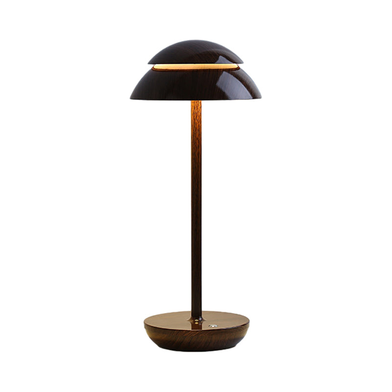 Cordless Double Dome LED Table Lamp Dimmable Touch Control Bedside Accent Light