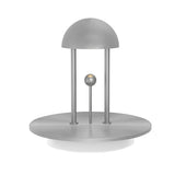 Cordless Nickel Jingle Table Lamp with Infrared Wave Sensor and Warm Ambient LED Light