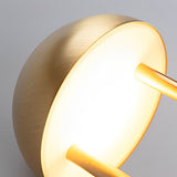 Cordless Nickel Jingle Table Lamp with Infrared Wave Sensor and Warm Ambient LED Light