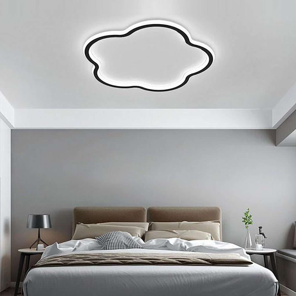 Modern Cloud Shaped LED Flush Mount Ceiling Light for Bedroom and Living Room 16 Inch