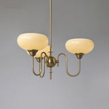Creamy Persimmon Glass Chandelier Mid Century Modern Multi Light Ceiling Fixture