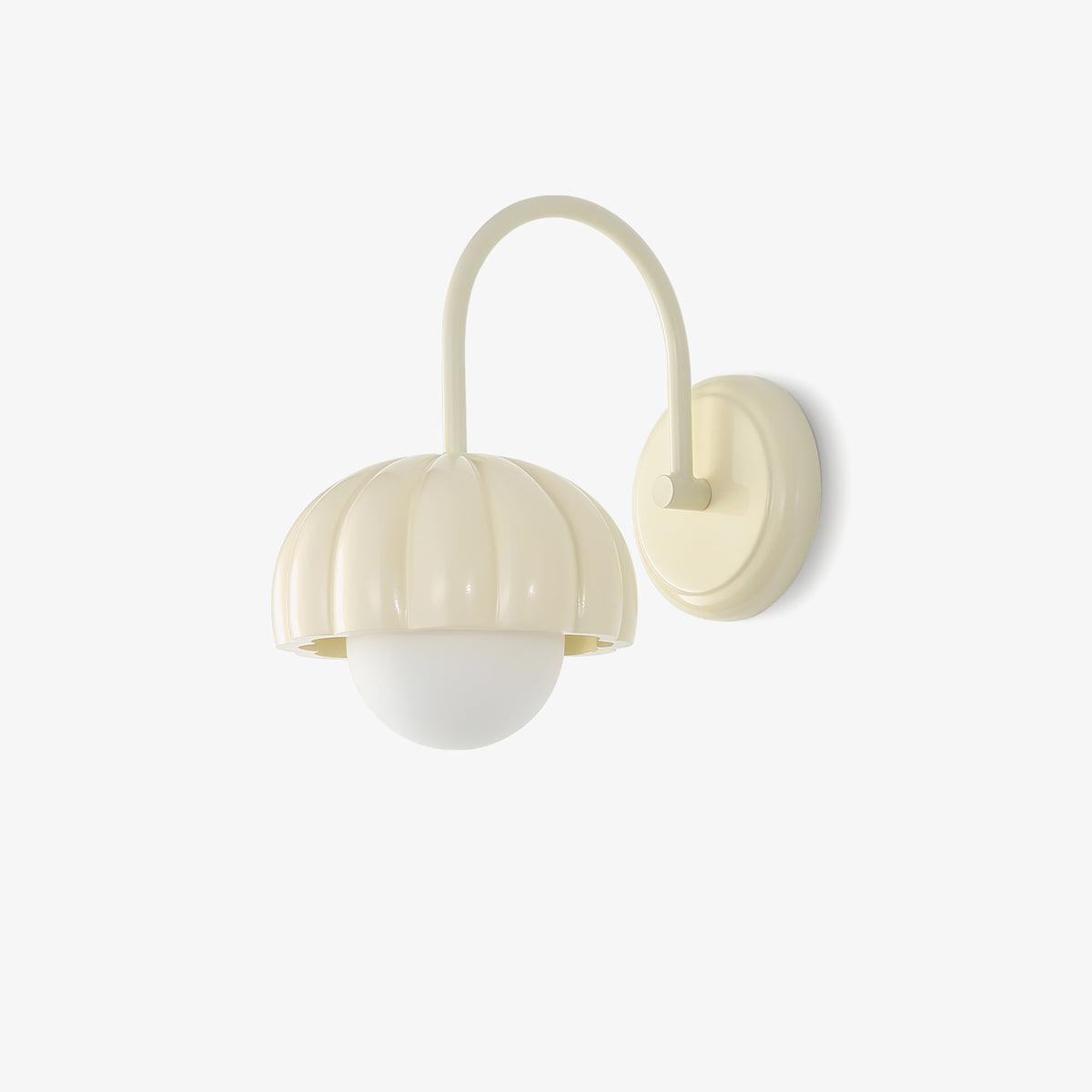 Creamy White Pumpkin Shape Resin Wall Sconce Interior Wall Mounted Light