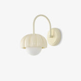 Creamy White Pumpkin Shape Resin Wall Sconce Interior Wall Mounted Light