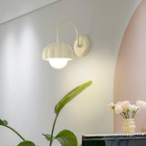 Creamy White Pumpkin Shape Resin Wall Sconce Interior Wall Mounted Light