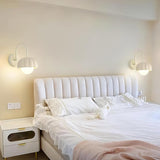 Creamy White Pumpkin Shape Resin Wall Sconce Interior Wall Mounted Light