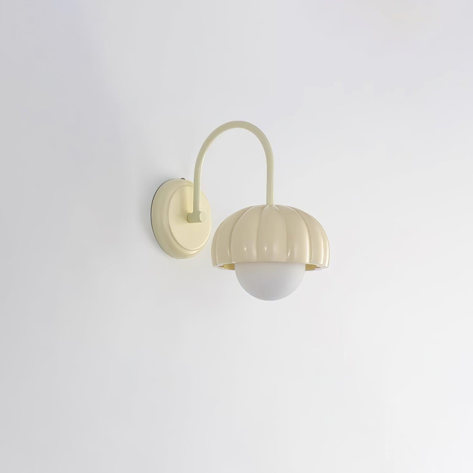 Creamy White Pumpkin Shape Resin Wall Sconce Interior Wall Mounted Light