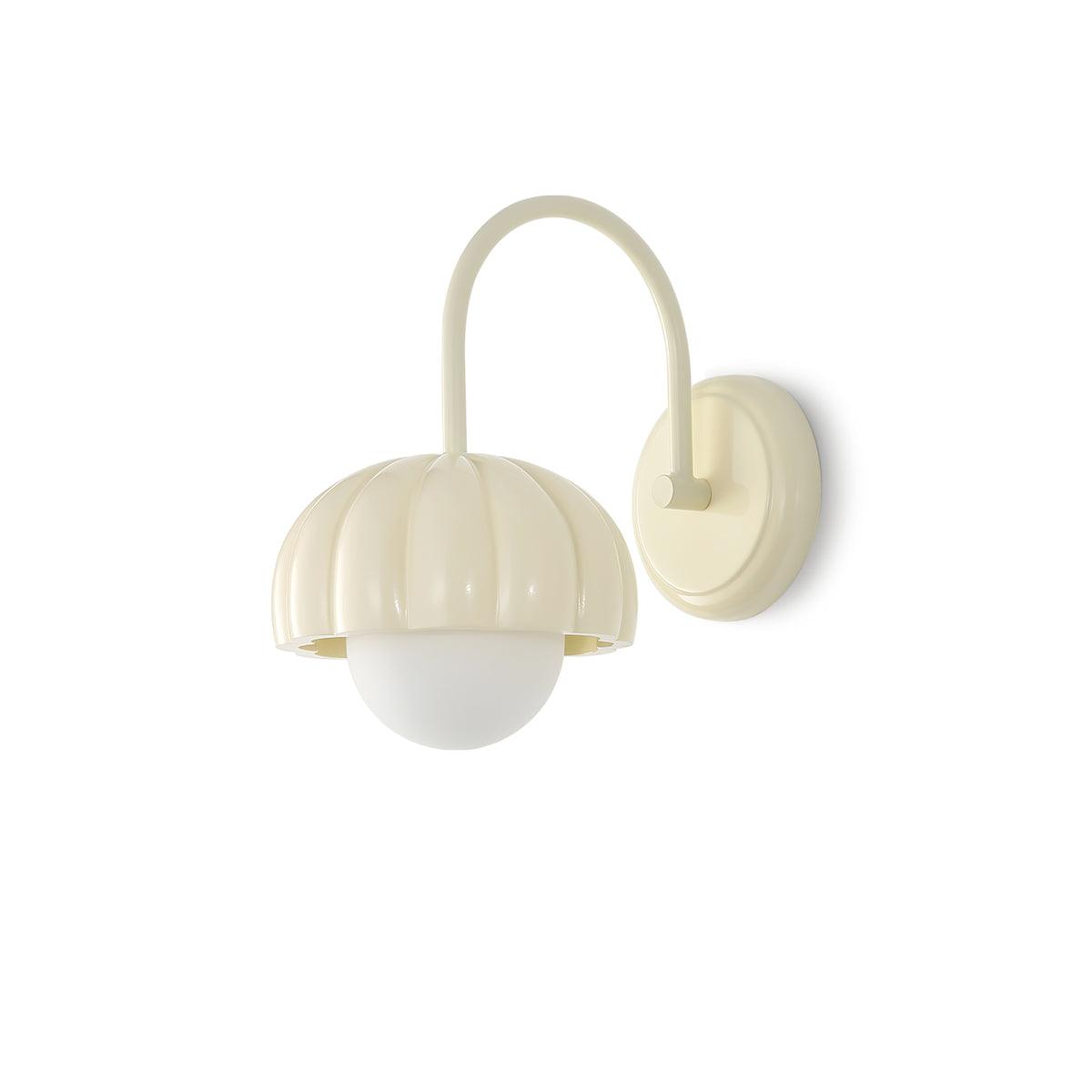 Creamy White Pumpkin Shape Resin Wall Sconce Interior Wall Mounted Light