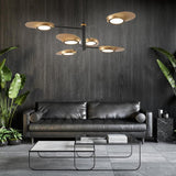 Creative 6 Light Adjustable LED Chandelier Modern Metal Ceiling Light Fixture for Dining Room