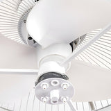 Modern 20 Inch Bladeless Ceiling Fan with Dimmable LED Light Chandelier for Bedroom and Living Room
