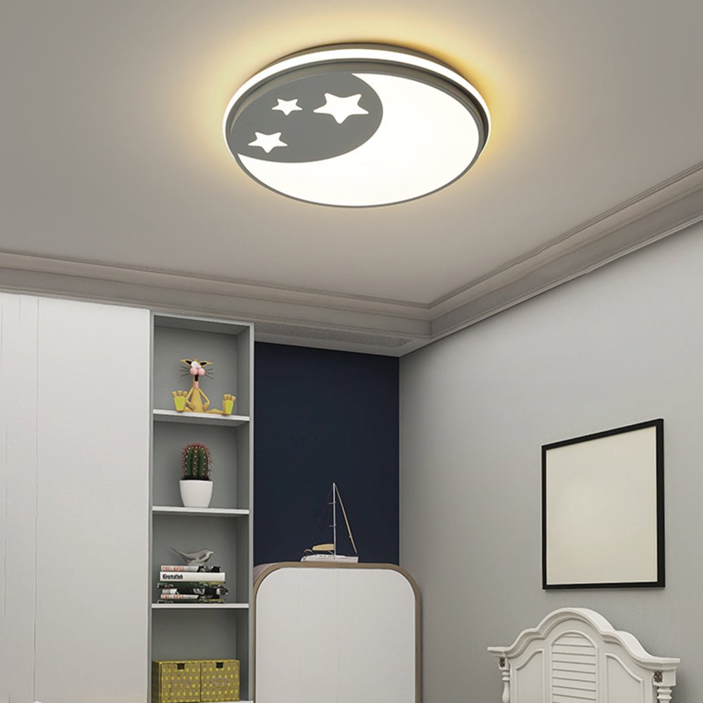 Modern Round Cartoon Pattern LED Ceiling Light for Kids Bedroom and Nursery