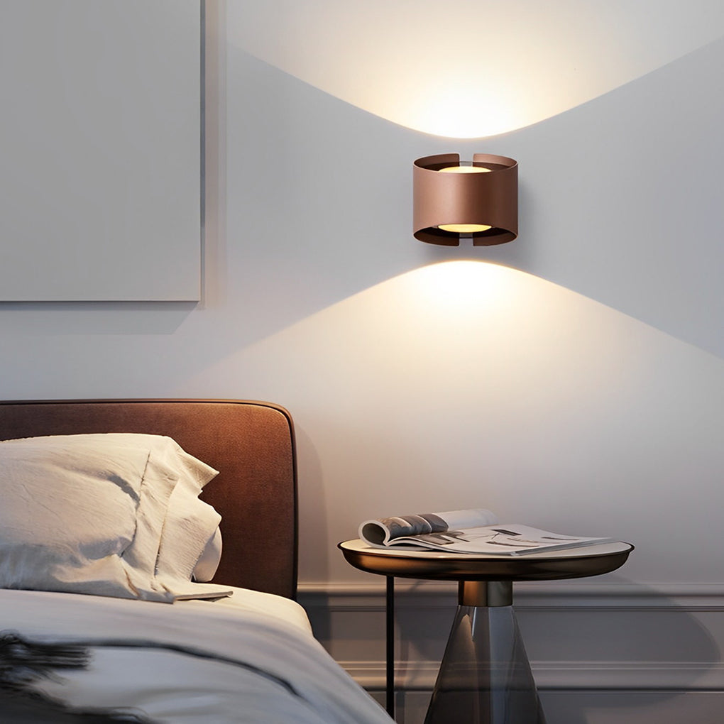 Creative Irregular Round LED Wall Sconce with Up and Down Lighting for Modern Living Spaces