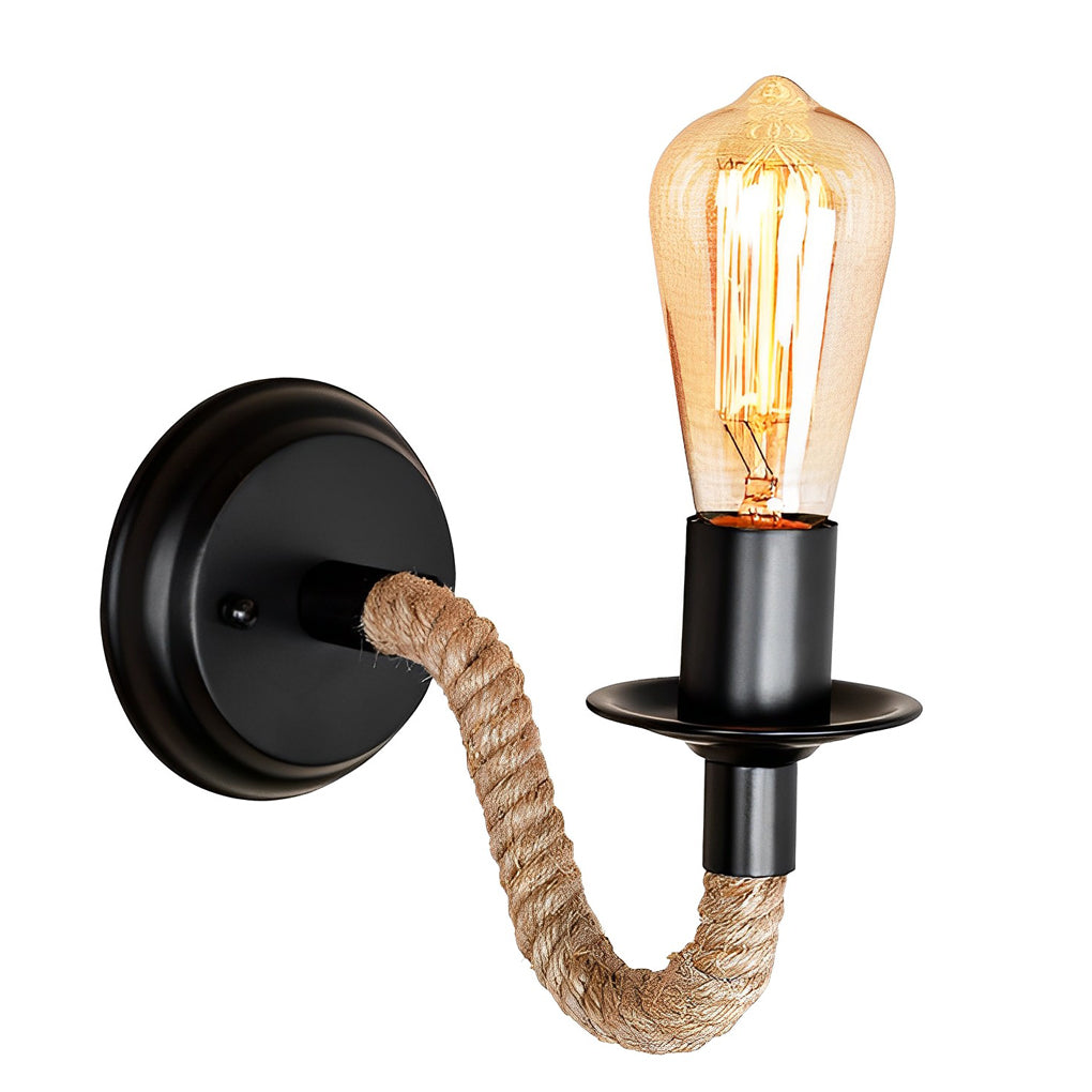 Creative Metal Rope Wall Sconce Retro Industrial Interior Light Fixture