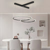 Creative Modern LED Ring Pendant Light with Three Step Dimming and Adjustable Height for Living Room