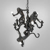 Creative Monkey Resin Pendant Light Modern Animal Themed Chandelier for Playful Interior Decor
