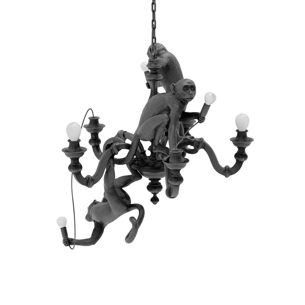 Creative Monkey Resin Pendant Light Modern Animal Themed Chandelier for Playful Interior Decor