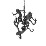 Creative Monkey Resin Pendant Light Modern Animal Themed Chandelier for Playful Interior Decor