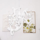 Creative Monkey Resin Pendant Light Modern Animal Themed Chandelier for Playful Interior Decor