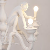 Creative Monkey Resin Pendant Light Modern Animal Themed Chandelier for Playful Interior Decor