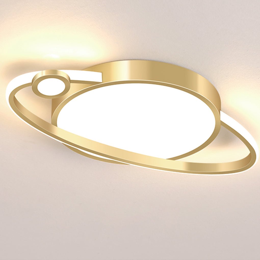 Modern Acrylic LED Ceiling Lamp with Intelligent Dimming and 3 Color Adjustable Remote Control Lighting