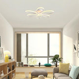 Modern Flower Petal LED Flush Mount Ceiling Light Dimmable Contemporary Fixture