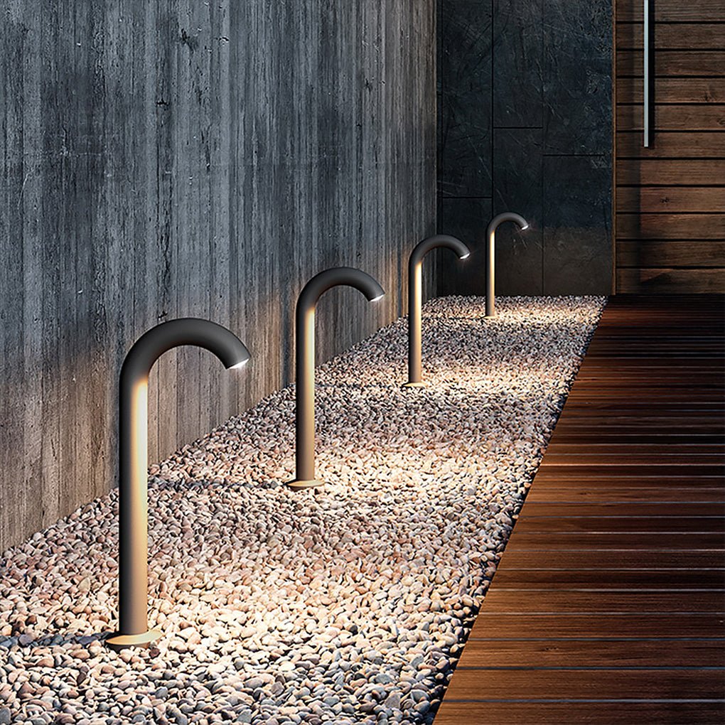 Curved Design Outdoor Pathway Light IP65 Waterproof LED Landscape Garden Villa Bollard