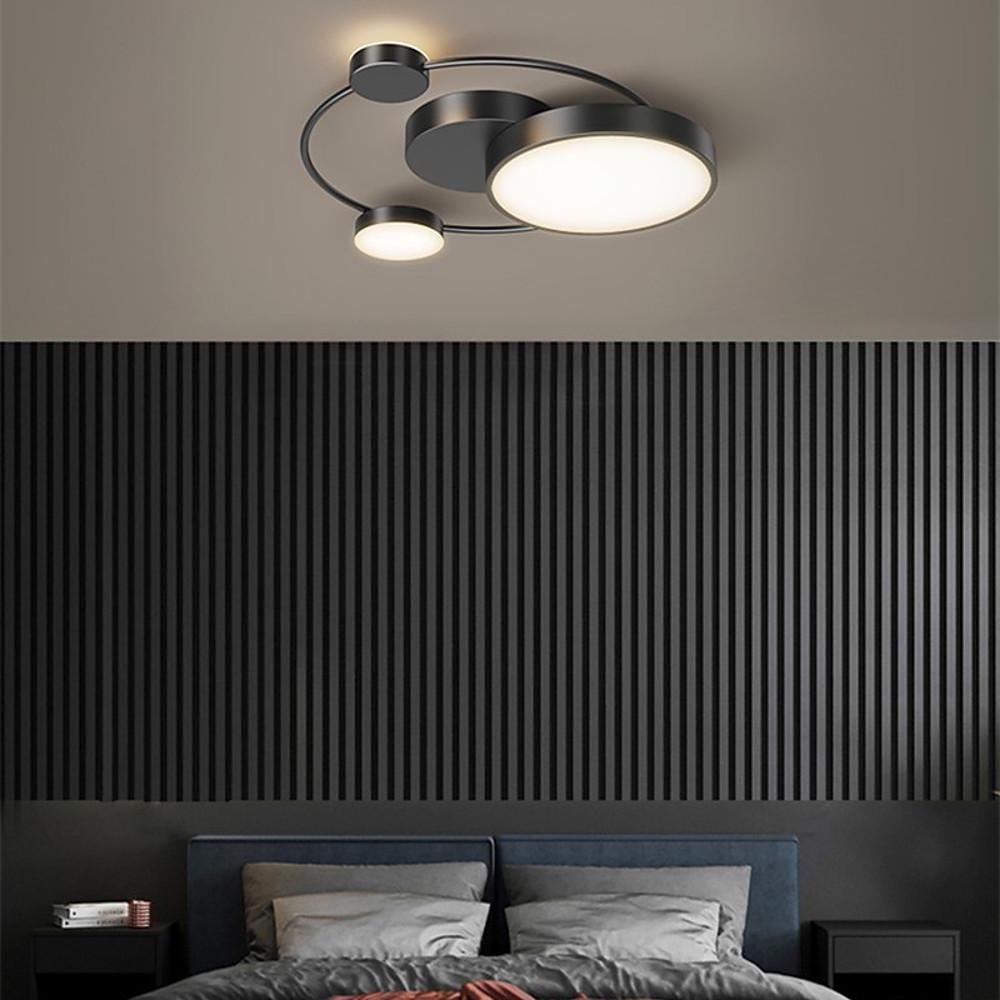 Concentric Circles Modern LED Flush Mount Ceiling Light Dimmable Artistic Geometric Fixture