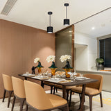 Cylindrical COB LED Hanging Downlight Modern Surface Mounted Aluminum Spotlight for Dining Areas