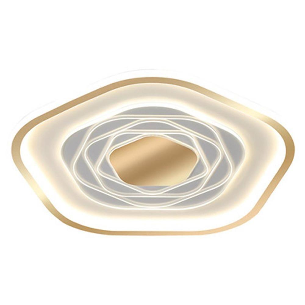 Modern Hexagonal Abstract LED Flush Mount Ceiling Light Geometric Acrylic Fixture for Bedroom