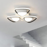 Modern Geometric LED Flush Mount Ceiling Light Fixture for Bedroom and Hallway