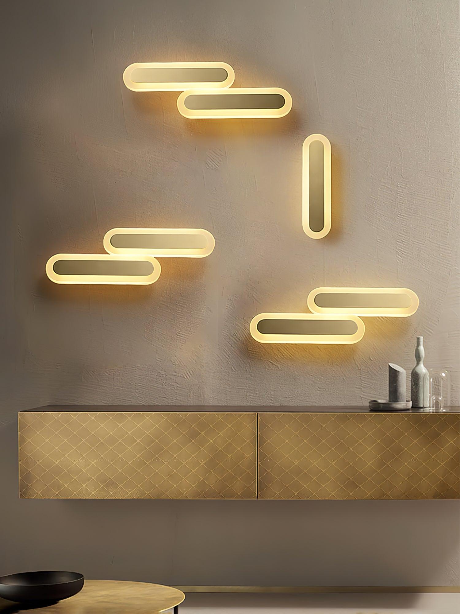 Daba Modern Brass LED Wall Sconce Minimalist Acrylic Indoor Wall Lamp