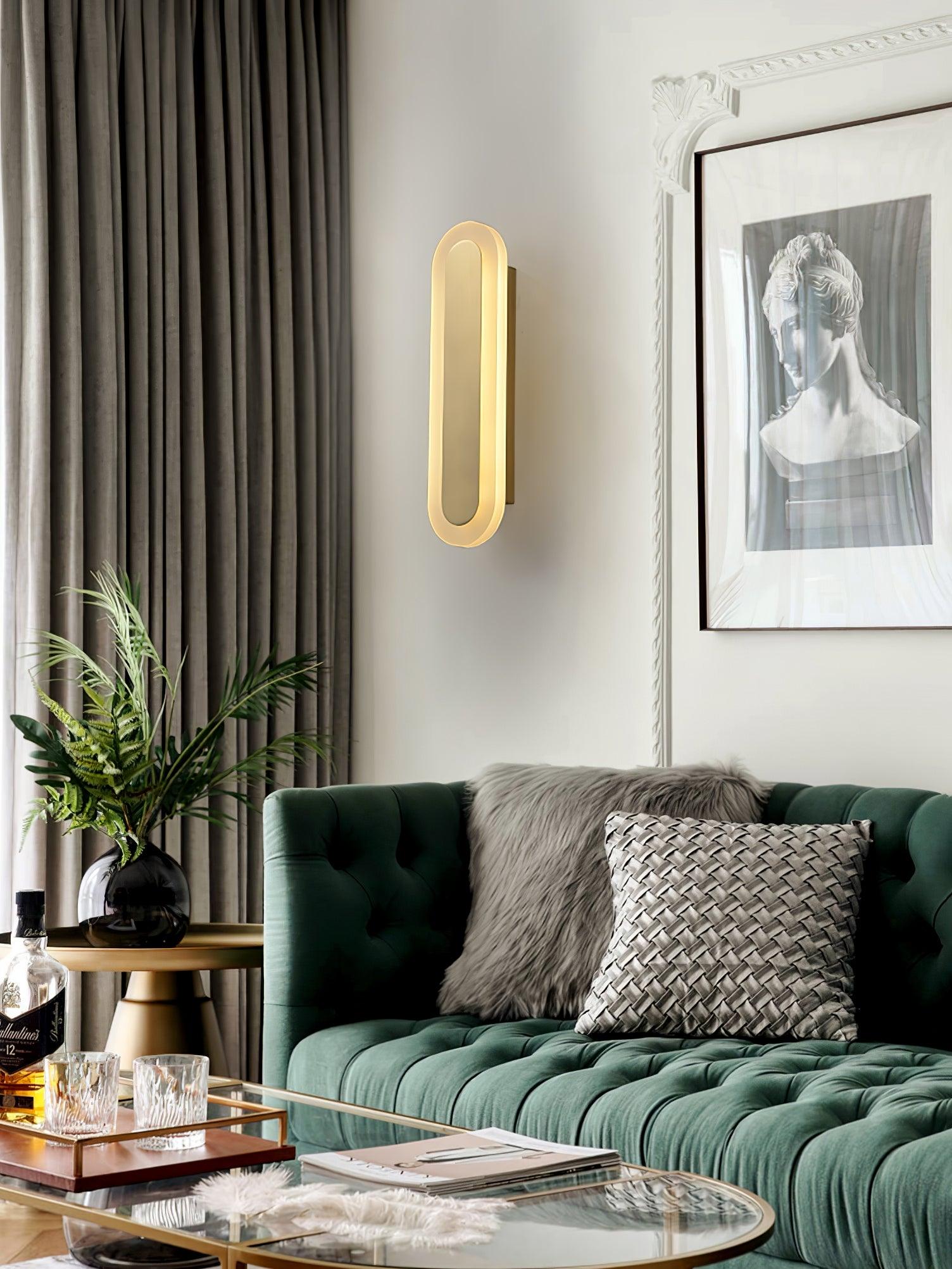 Daba Modern Brass LED Wall Sconce Minimalist Acrylic Indoor Wall Lamp