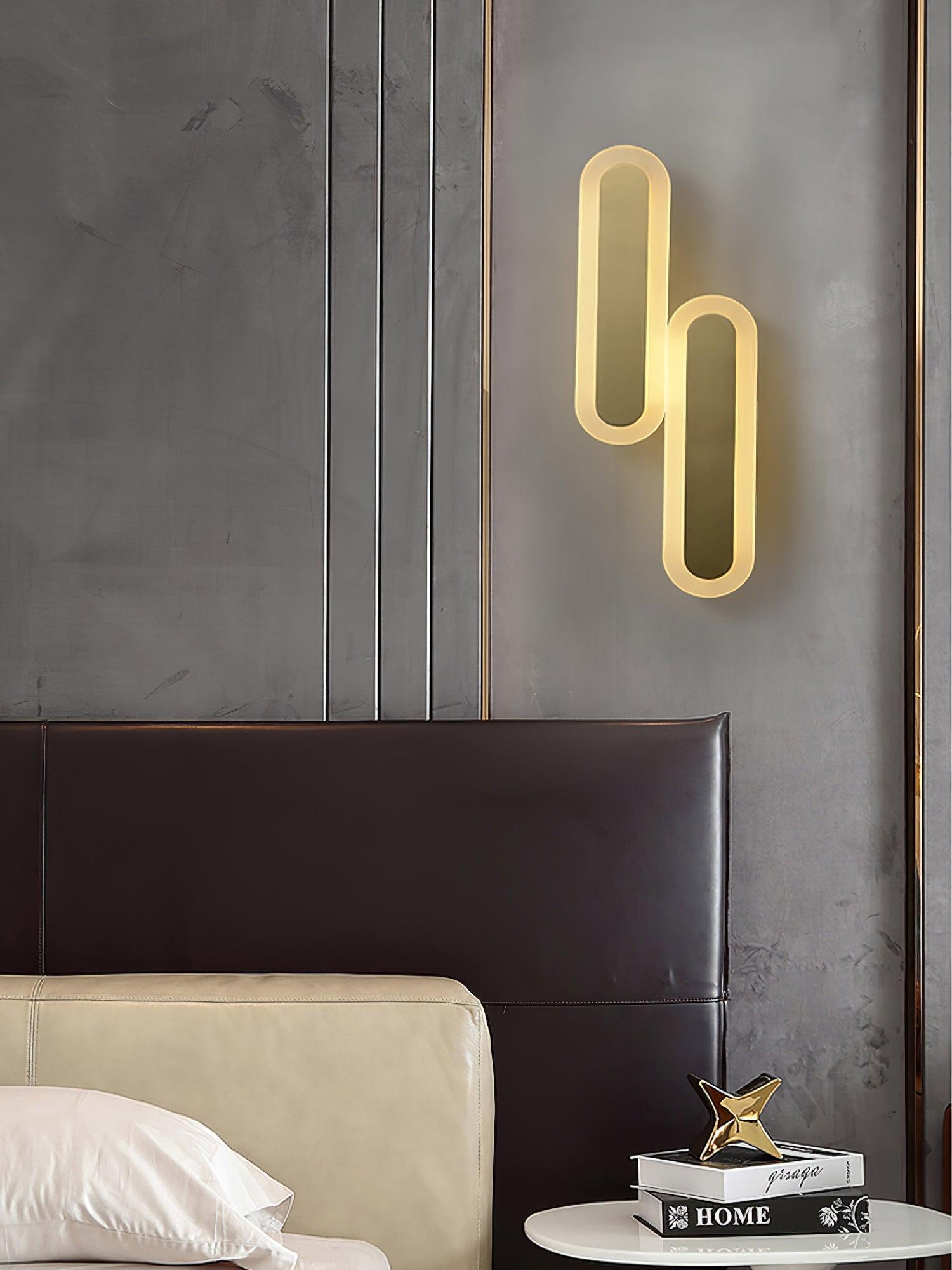 Daba Modern Brass LED Wall Sconce Minimalist Acrylic Indoor Wall Lamp