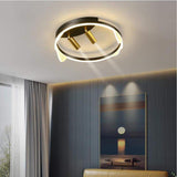 Minimalist Black Circular LED Flush Mount Ceiling Light for Modern Entryway and Corridor Decor