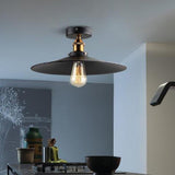 Modern Industrial Metal Teardrop Pendant Light Circular Single Head Ceiling Hanging Lamp for Hallway