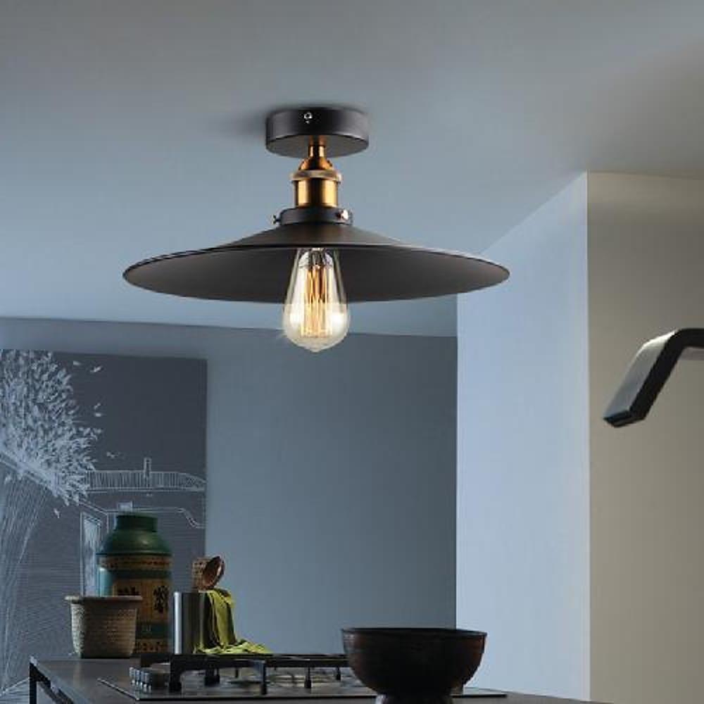 Modern Industrial Metal Teardrop Pendant Light Circular Single Head Ceiling Hanging Lamp for Hallway
