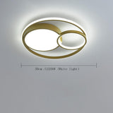 Modern 3 Ring LED Ceiling Lamp Minimalist Acrylic Flush Mount Lighting for Living Room