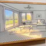 Decorative Dog Sunbathing Mural Wall Art Lamp LED Light Painting for Home Decor