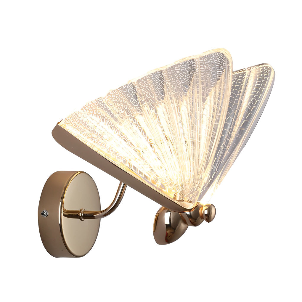 Decorative Gold Butterfly Acrylic LED Wall Lamp Modern European Style Sconce