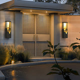 Decorative Mountain Landscape LED Outdoor Wall Sconce Solar and Hardwired Porch Light