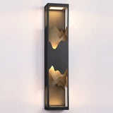 Decorative Mountain Landscape LED Outdoor Wall Sconce Solar and Hardwired Porch Light