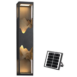 Decorative Mountain Landscape LED Outdoor Wall Sconce Solar and Hardwired Porch Light