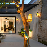 Decorative Resin Animal Parrot LED Garden Light Waterproof Outdoor Pathway Landscape Lamp
