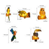 Decorative Resin Animal Parrot LED Garden Light Waterproof Outdoor Pathway Landscape Lamp