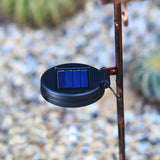 Decorative Round Hollow Floral Metal Solar Garden Stake Light for Yard and Landscape