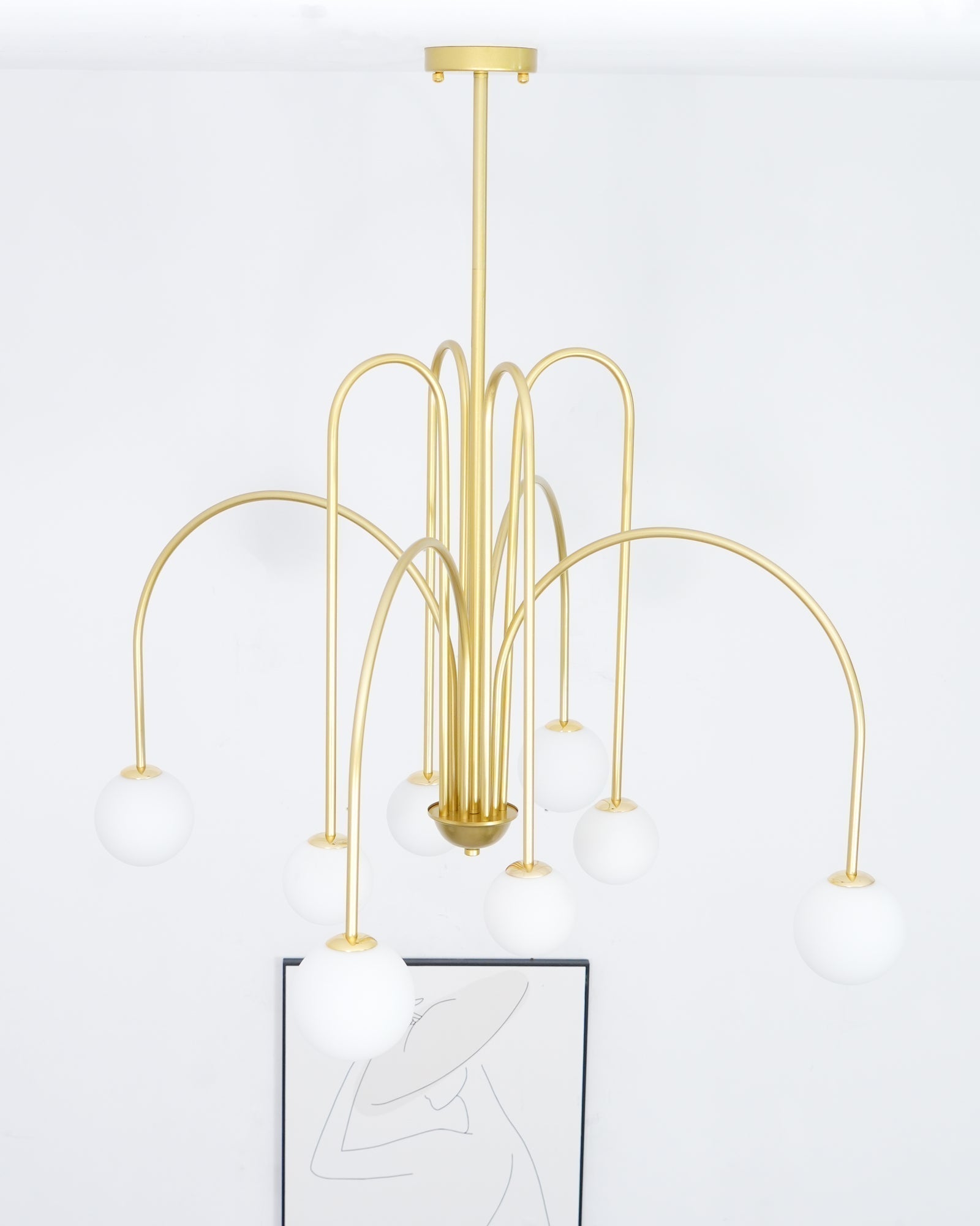 Delaney Modern Farmhouse Chandelier Metal and Glass Ceiling Light Fixture
