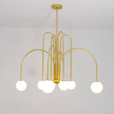 Delaney Modern Farmhouse Chandelier Metal and Glass Ceiling Light Fixture