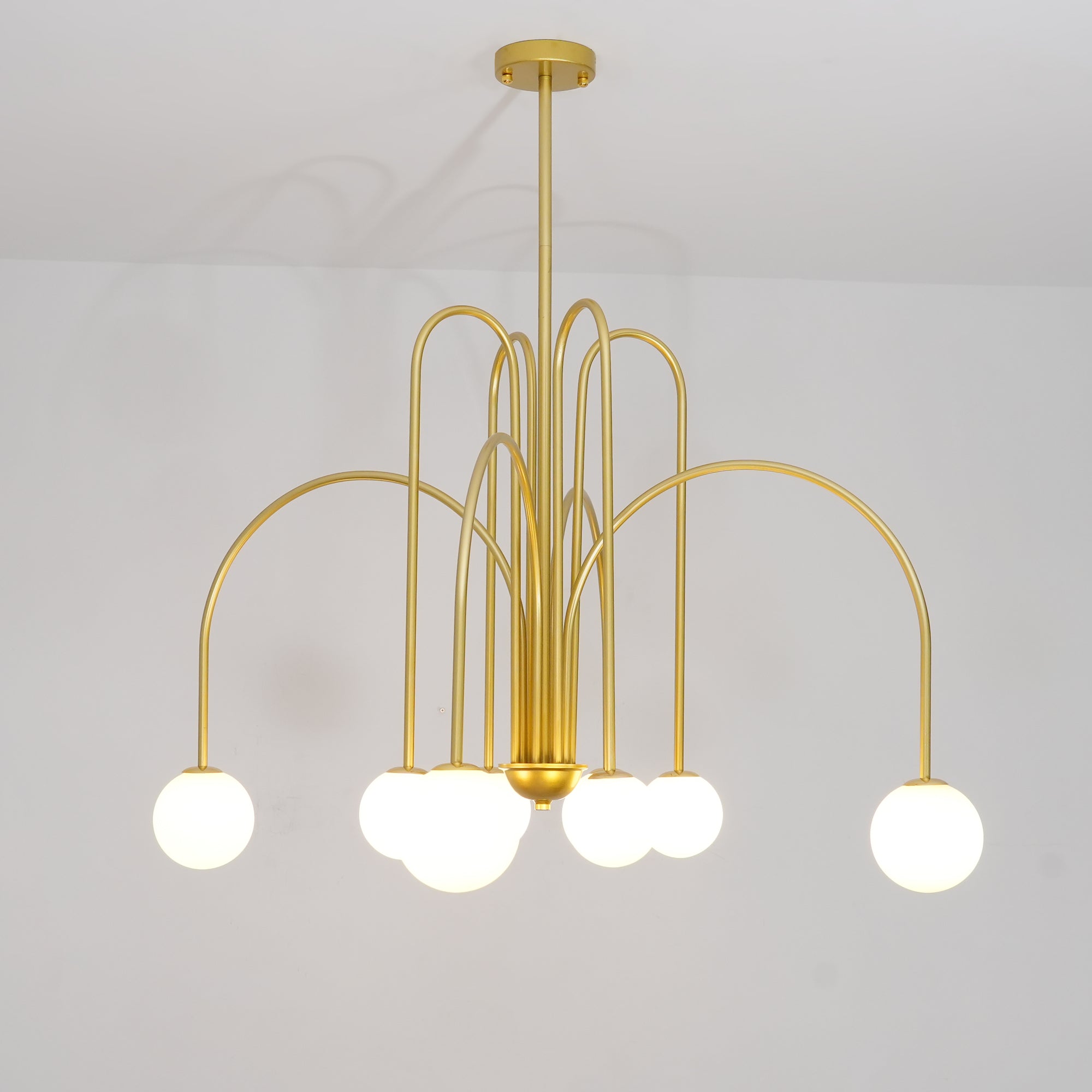 Delaney Modern Farmhouse Chandelier Metal and Glass Ceiling Light Fixture