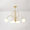 Delaney Modern Farmhouse Chandelier Metal and Glass Ceiling Light Fixture