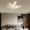 Modern Minimalist White LED Flush Mount Ceiling Light with Linear Oval Stick Design